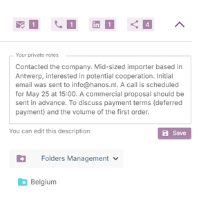 Add notes to each wine company in the database